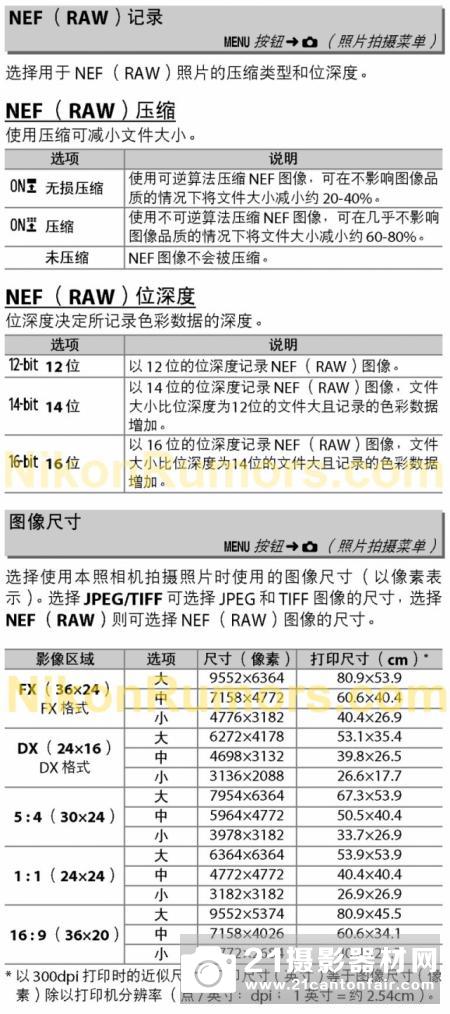 尼康Z新机支持6000万像素和16位RAW